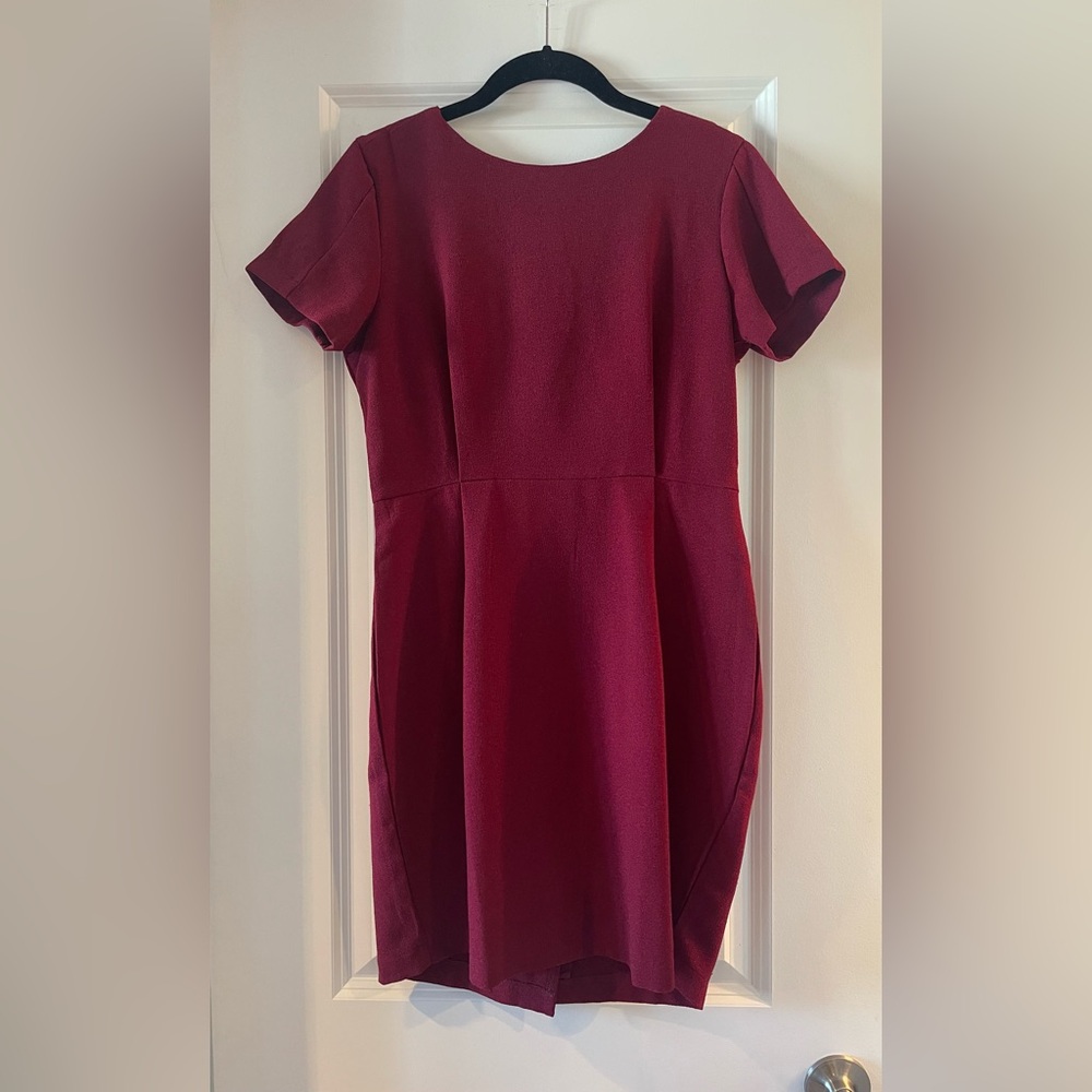 Dark red mini dress